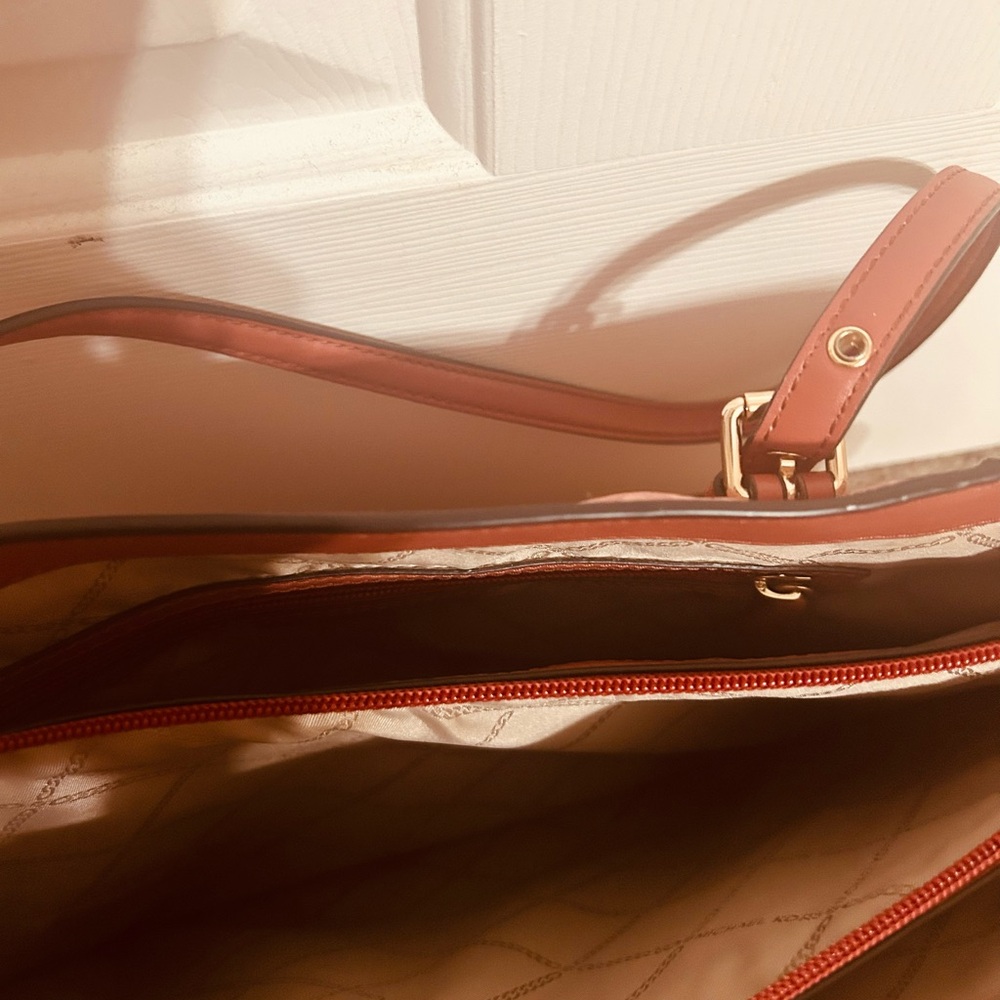 Michael Kors Rose and Beige Signature Tote - Picture 5 of 7